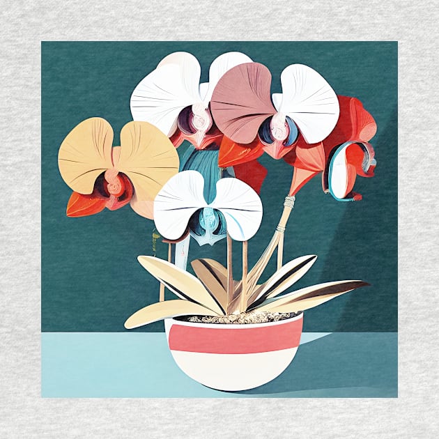 Stylized Earth Tone Orchids by DANAROPER